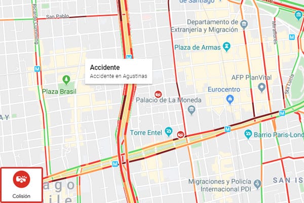 como saber si hay un accidente en carretera